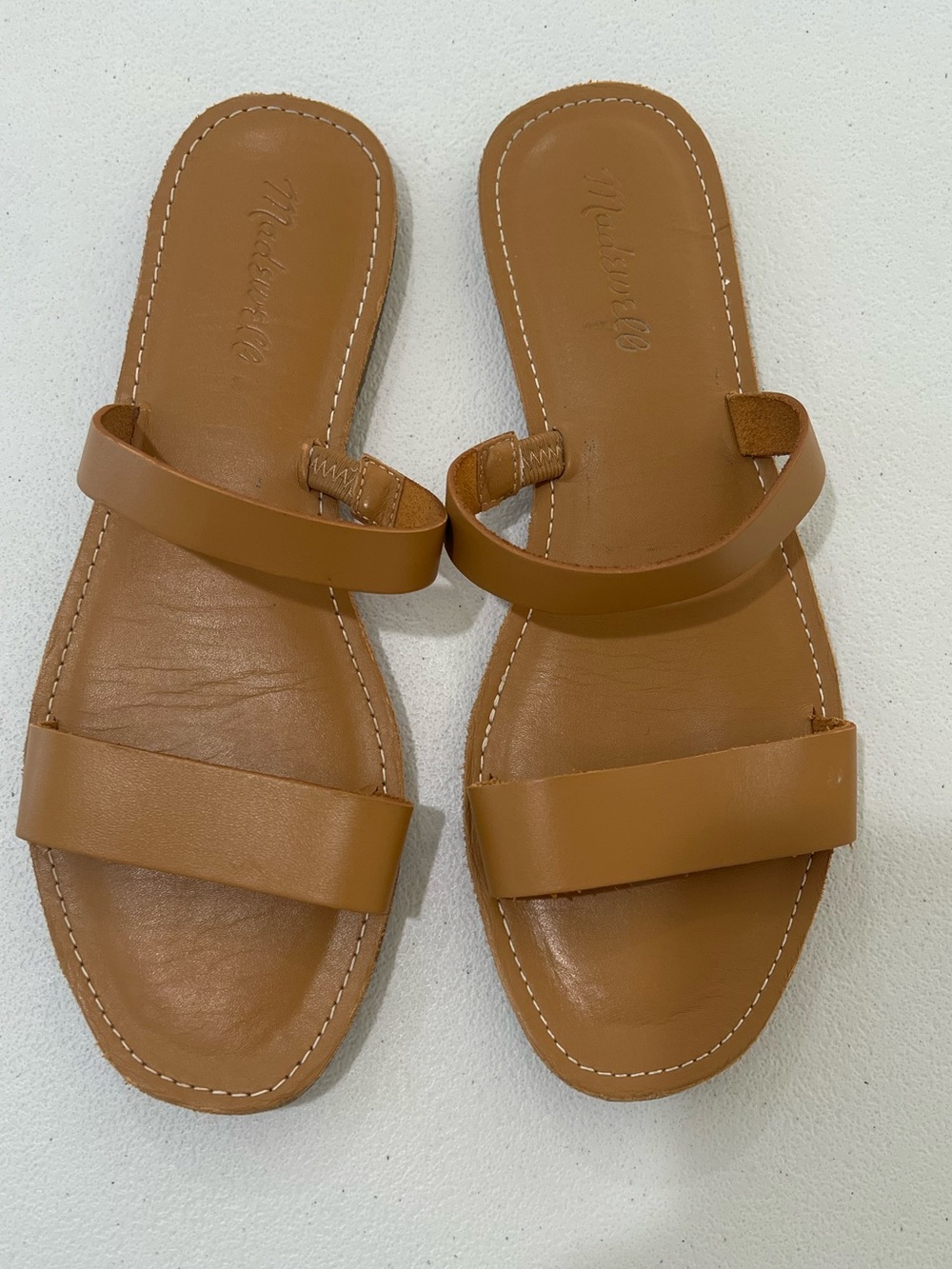 Madewell Tan Double-Strap Slide Sandals 8.5